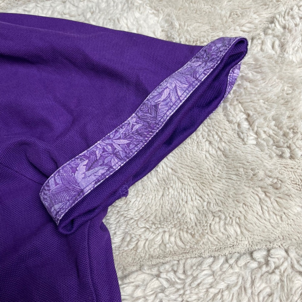 Tommy Bahama IslandZone Mens XXL Purple Pique Polo Shirt Short Sleeve Marlin - Picture 6 of 11